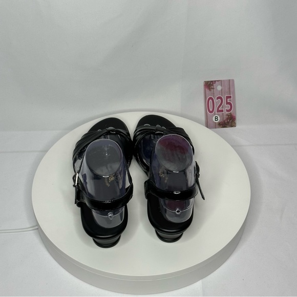 NW/OT SAS Tripad Comfort Strippy Black Patent Sandal Size 9.5 Slim - Picture 5 of 16